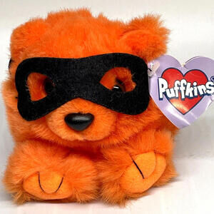 Puffkins Halloween Trick Plush Limited Edition Orange Bear Swibco Vintage‎ 1999